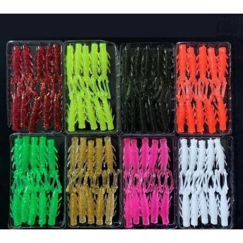 10Pcs NED Shrimp Soft Fishing Lure 7.5cm 2.6g TPR Wobblers Luminous Artificial Soft Worm Lures For Bass Pesca Fishing Tackle