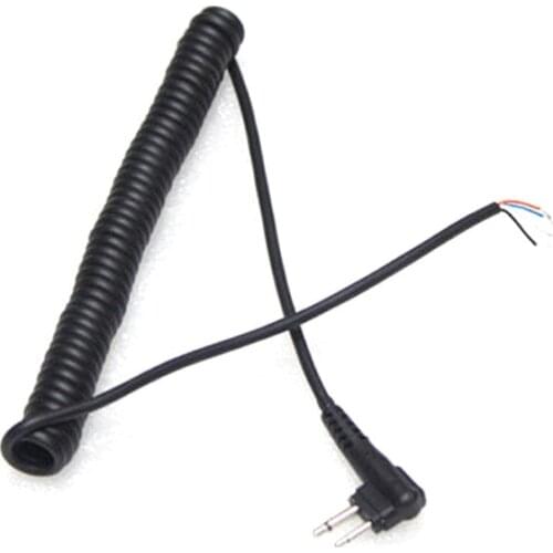 2 Pin M Type DIY 4 Wire Mic Microphone Speaker Spring Cable for Motorola GP68 GP88 PRO3150 GP88S GP2000 GP3688 PMMN4013A Radio