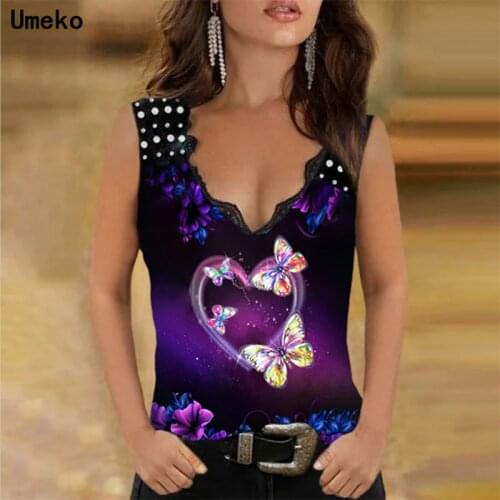 2021 Summer Lace V-neck Animal Printed Camisole T-shirt Plus Size Y2k Fashion Slim Sleeveless Tshirt Vintage Sexy Tank Tops