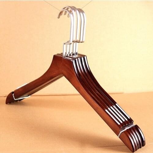 5pcs/lot 38.5/44.5cm Solid wood men and women wide shoulder non-skid large coat rack (50pc/free LOGO)