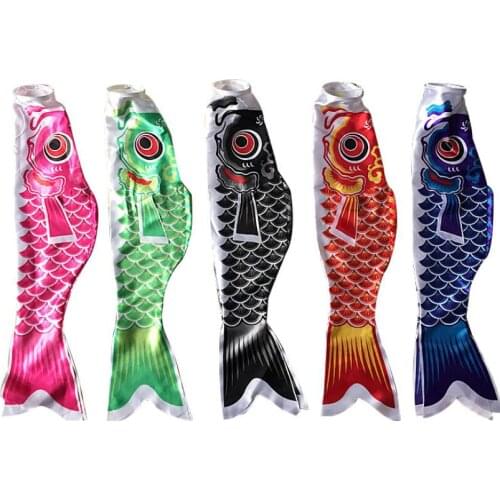 70cm Japanese Style Party Flag Hanging Decor Colorful Carp Wind Sock Koinobori Fish Anime Fish Flags LX2991