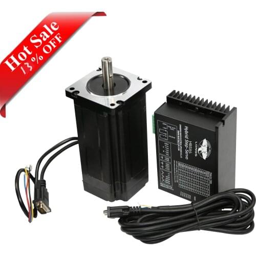 Promotion!EU Free ship NEMA34 Closed Loop Motor 170mm 12N.m 1700 oz.in 6A 1000 line Encoder&HBS86H Servo Driver