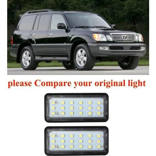 2pc Car Accessories Special Car License Plate Light Lamp For 98-07 Lexus LX470 (UZJ100) canbus error free