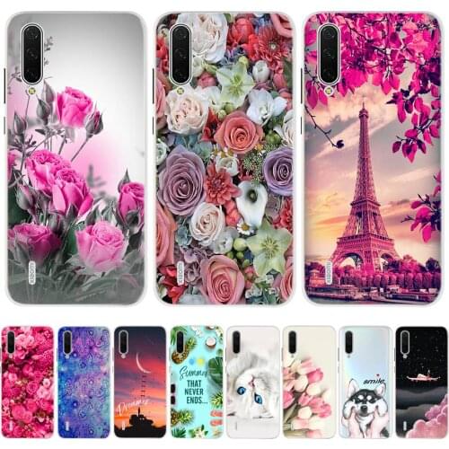 For Xiaomi Mi A3 Case Cover Flowers Silicone Soft TPU Back Cover For Xiomi Xiaomi MiA3 Mi A3 A 3 lite Case Capas Phone Cases