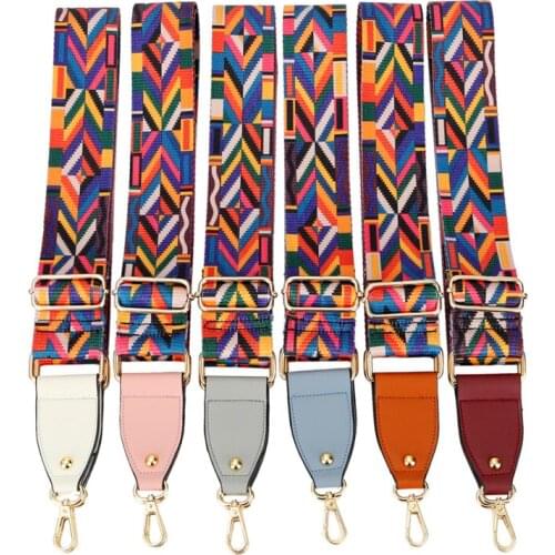 90-140cm Women Crossbody Handbag Adjustable Replacement Shoulder Strap Gold Lobster National wind Bag Belts Bag Accessories