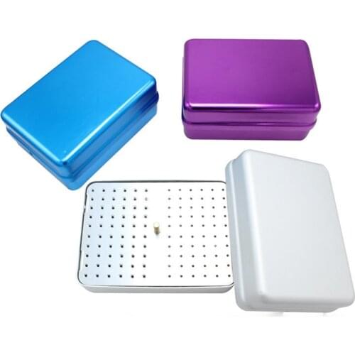 Nail Drill Bits Holder 120 Holes Dustproof Stand Displayer Organizer Container Dental Burs Sterilization Box Manicure Tool