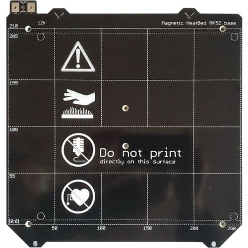 3D Printer Parts Clone I3 Mk3 3D Printer Heated Bed Magnetic Mk52 Heatbed 24V Assembly