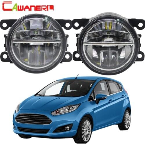 Cawanerl For Ford Fiesta 2001-2015 H11 Car Styling LED Bulb Fog Light 4000LM White 6000K Daytime Running Lamp 12V DRL 2 Pieces