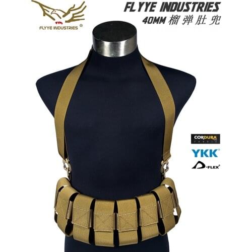 FLYYE FY-VT-C016 1000D CORDURA Waterproof Nylon Adjustable 40MM Grenade Chinese-Style Chest Covering
