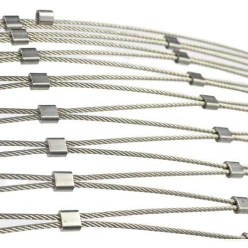 SS 304 Stainless Steel Wire Rope Mesh for Plant Trellis, Be Used as Railing Fillings