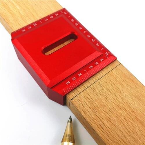 Woodworking Line Scriber 45 90 Degree Square Ruler Direct Gauge Woodworking Measuring Tool Square Ruled Ruler