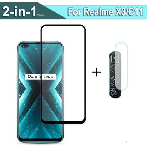 On Realme X3 SuperZoom Protective Glass for OPPO Realme C11 Camera Len Screen Protector Safety Tempered Glas Film 2in1 Realmi