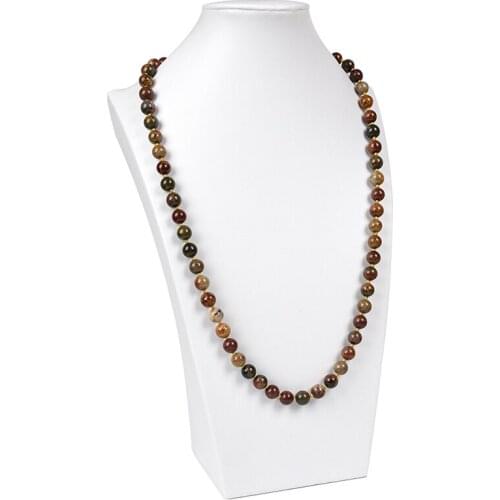 Natural Picasso Gemstone beads DIY handmade jewelry Necklace Making 35inch Women jewelry Selectable Size 10mm Making H47