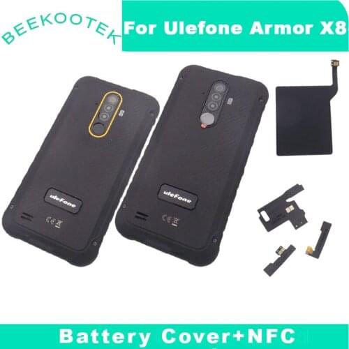 New Original Ulefone Armor X8 Housings Back Battery Cover Case Rear Camera Lens+NFC+Antenna Parts For Ulefone Armor X8 Cellphone