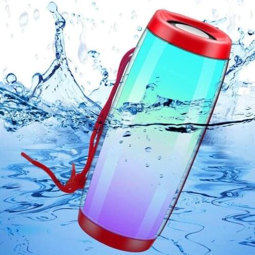 Portable Speakers Bluetooth Column Wireless Bluetooth Speaker Powerful High BoomBox Outdoor Bass HIFI TF FM Radio with LED Light