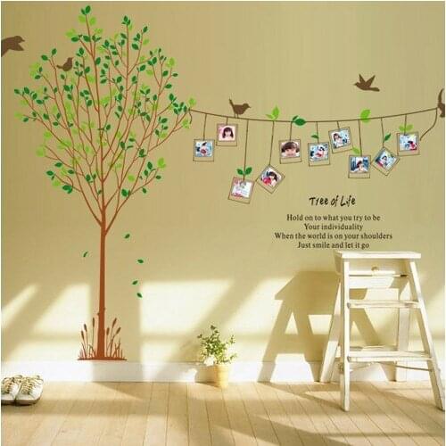 1 set 67*90 inch Removable PVC Wallpaper Photo Frame Family Tree Vinyl Wall Art Stickers