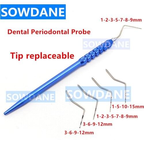 1pc Dental Periodontal CPI Probe With Scaler Explorer Dental Endodontic Material Probe Tip can be replaced Dentist Material