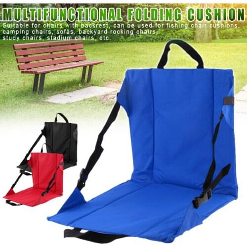 Outdoor Camping Chair Cushion Square Chair Mat Foldable Seat for Hiking Stadium SAL99