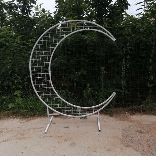 Wedding props grid moon arch chicken wire moon backdrops