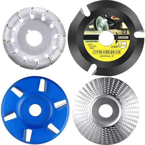 TOP 4 Pieces Angle Grinder Wood Carving Disc Angle Grinder Attachments Grinder Tools for Wood Cutting Polishing Shaping