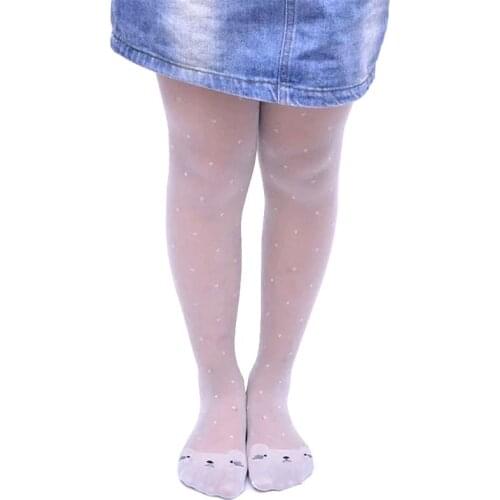 Ultra-thin stockings girls pantyhose leggings socks children candy color lace white transparent cute dance socks