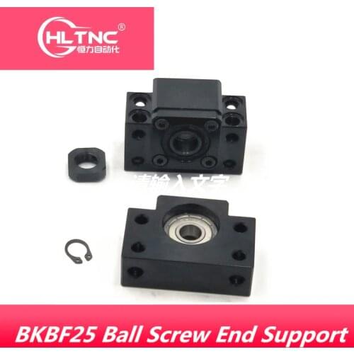 In stock :1set BK25 + BF25 Ball Screw End Machine Support BK25 BF25 BK 25 & BK25 For Ball Screw SFU3205 / SFU3210 BK/BF 25