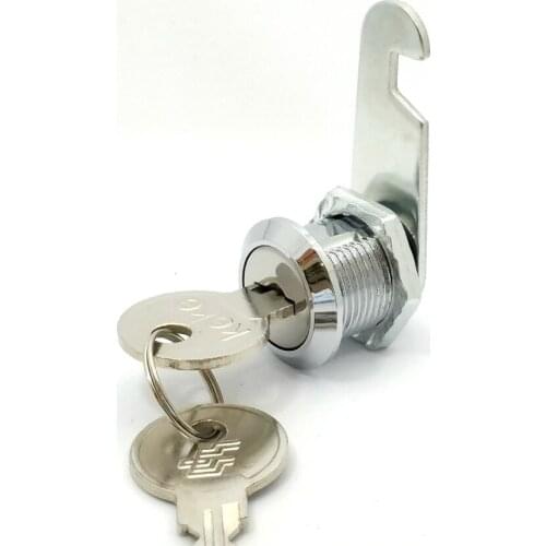 Cabinet Lock Secure Important Files and Drawers Lock with 2 Keys, Zinc Alloy, M18xL16, Keyed Security Cam Lock for Letter Box