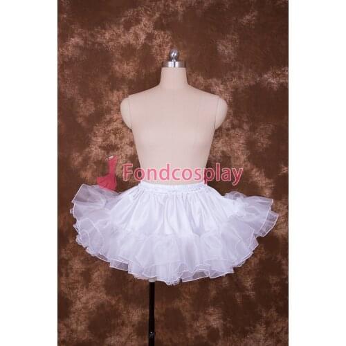 Sexy White Organza Sissy Maid Short Petticoat Cosplay Costume Accessories[Q006]