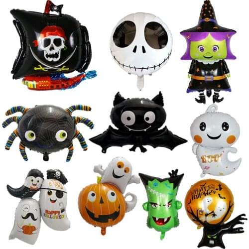 1pc Halloween pumpkin foil balloons globos halloween decoration DIY party balloons Bat Ghost Halloween Helium Balloon