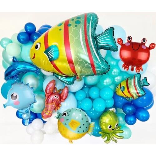1pc Ocean Animal Balloon Cartoon Crab/Starfish/Octopus Balloons Under Sea Party Kids Happy Birthday Decor Baby Shower Supplies