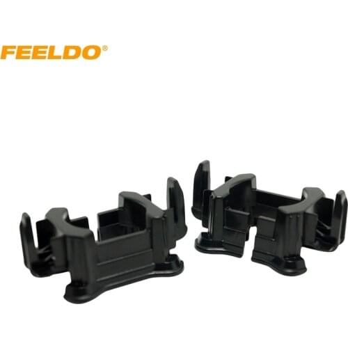 FEELDO 2Pcs Car Bulbs Socket Conversion Adapter For Citroen/Peugeot 508/Ford Mondeo HID Bulb Adapter Holder