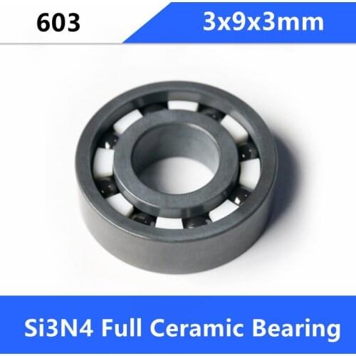4/10pcs 603 Si3N4 full Ceramic bearing 3x9x3 mm silicon nitride ceramic deep groove ball bearings 3*9*3