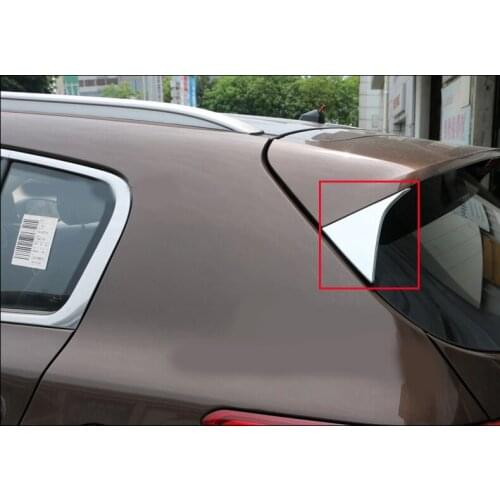 ABS Chrome Car Styling External Trunk Empennage Side Decoration Cover Sticker For kia Sportage 2016 2017 KX5 Auto Accessories