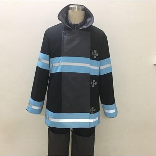 Anime Enn Enn no Shouboutai Shinra Kusakabe team uniform Cosplay Costume Fire Force Halloween Costumes for Men Women Adult