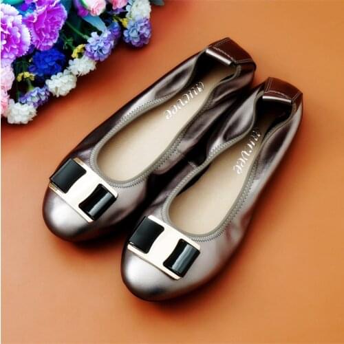 AUCVEE New Vintage Women Flats Casual Tenis Mocassins Genuine Leather Flats Shoes Woman Summer Ballet Flats Sapatos Femininos