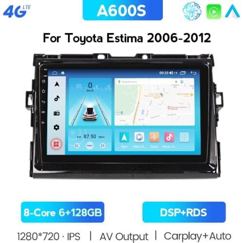 Car Radio For Toyota ESTIMA/Calculate / PREVIA / Tarago / Canarado 2006-2012 Multimedia Android 10.0 Stereo System Head Unit DSP