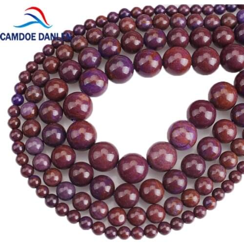 Beads Natural Stone Purple Jaspers Round Shape Loose Beads 4/6/8/10/12mm Diy Bracelet Necklace Women For Jewelry Making