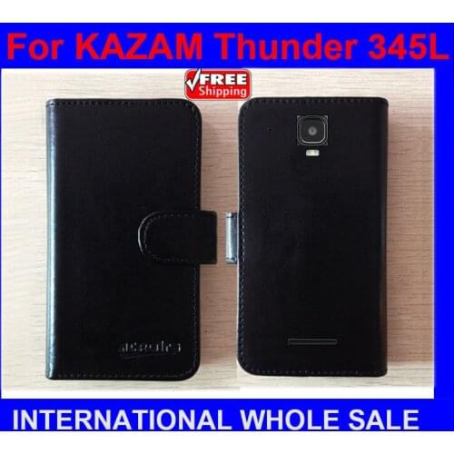 Factory Price!KAZAM Thunder 345L Case High Quality Flip Leather Original Exclusive Case for KAZAM Thunder 345L Case tracking