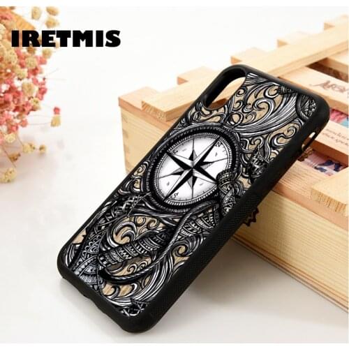 Iretmis 5 5S SE 6 6S phone case cover for iPhone 7 8 plus X Xs 11 Pro Max XR Anchor Compass nautical sailor sailing vtg ornate