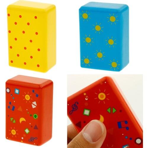 Wooden Cuboid Shaker Rattle for Children Kids Early Educational Toys