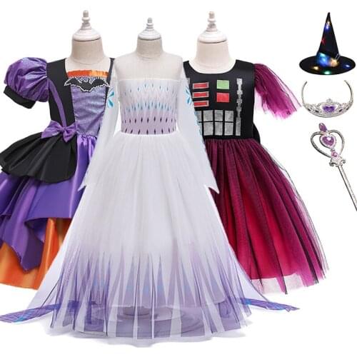 Girls Dresses Halloween Costume Set For Girls Party Dress Children vampire Pumpkin Cosplay Princess Christmas Kids Clothing