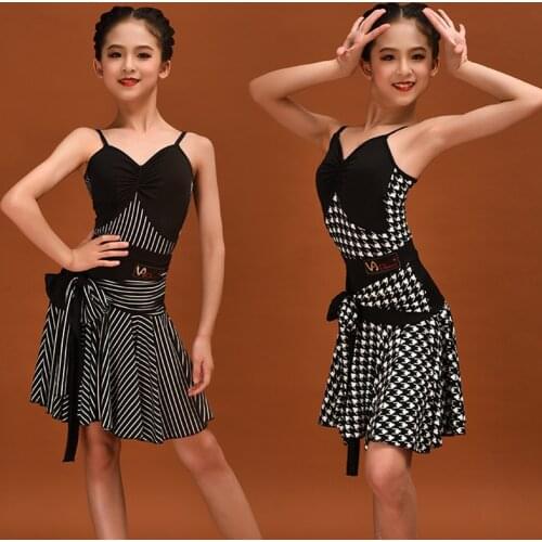 Latin Dance Dress Children Tango Rumba Salsa Cha Cha Samba Dancing Clothes Performance Wear Girls Latin Stage Costumes DNV13225