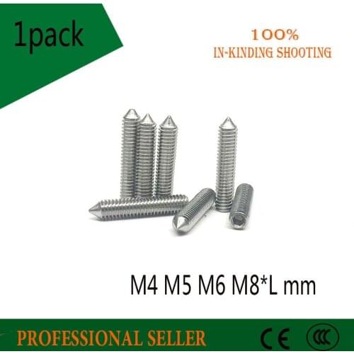 DIN553 M4 M5 M6 M8*4/5/6/8/10/12/16/20/25mm 304 Stainless Steel Tip Tightening Top Wire Set Screws Headless Screw Machine Meter