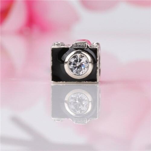 DoDoFly Authentic S925 sterling silver nostalgic camera beads Fit Original Charms Bracelet Necklace DIY Jewelry Making
