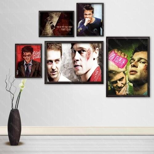 Movie Fight Club Posters Wall Art Decor Picture Modern Home Room Decoration Quality Canvas Painting More Size Customizable