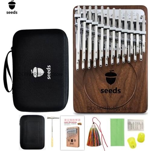 Seeds Kalimba 24Key 2layer Thumb Piano Black walnut Keyboard Mbira Columbus With Case Musical Instruments Music box Give Gift