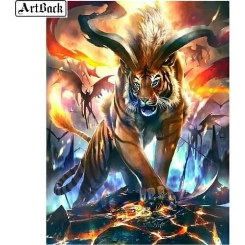 Full square drill diamond painting tiger pattern 5d diamond embroidery crystal diamond mosaic decorative painting animal