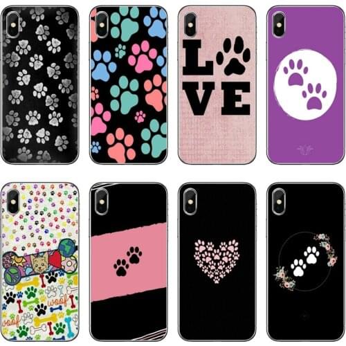 Dog Footprint Paw TPU Soft Phone Case For Xiaomi Mi 11 Note 10 10T 9 9T 8 Pro A2 Lite A3 A1 Poco F1 F2 M3 X3 NFC