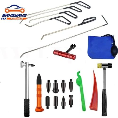 CAR DENT REMOVER KIT CROWBAR CAR BODY PAINTLESS DENT REPAIR TOOL ROD REPAIRHAMMER WITH TAP DOWN PEN PAINTLESS DENT
