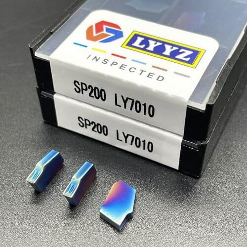 High quality SP200 2.0mm nano blue CNC lathe slot grooving and parting knife blades set